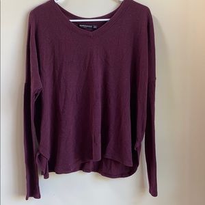 Brandy Melville maroon v-neck sweater